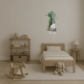 Çiçek Tutan Köpek Dekoratif Aynalı Tablo thumbnail 4