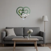Zarif Kalp Motifli  İç Mekan Aynalı Tablosu thumbnail 5