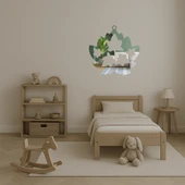 Çiçek Desenli  Dekoratif Aynalı Tablo thumbnail 4