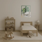 Tropikal Monstera Yapraklı Dekoratif Aynalı Tablo thumbnail 4