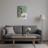 Kalp ve Yazı Kombinasyonlu  Dekoratif Aynalı Tablo thumbnail 5