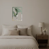 Modern Çiçek Desenli İç Mekan Aynalı Tablosu thumbnail 2