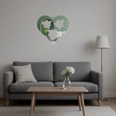 Kalp ve Yaprak Desenli  Dekoratif Aynalı Tablo thumbnail 5