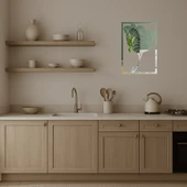 Modern Çiçek Desenli Dekoratif Aynalı Tablo thumbnail 3