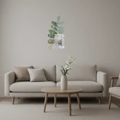 Doğal Yaprak Motifli  İç Mekan Aynalı Tablo thumbnail 1