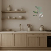 Soyut Yaprak Desenli  Dekoratif Aynalı Tablo thumbnail 3