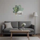 Zarif Çiçek Desenli Dekoratif Aynalı Tablo thumbnail 5