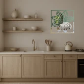 Çiçek Desenli Zarif Dekoratif Aynalı Tablo thumbnail 4