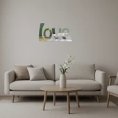 Aşk Temalı  Kalp Motifli Duvar Aynalı Tablosu thumbnail 1