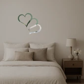 Kalp Desenli Dekoratif İç Mekan Aynalı Tablo thumbnail 3