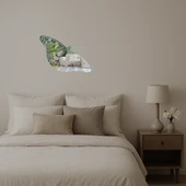 Zarif Kelebek Desenli Dekoratif Duvar Aynalı Tablosu thumbnail 2