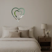 Romantik Çift Kalp Dekoratif Aynalı Tablo thumbnail 2