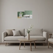 Çiçek Motifli Dekoratif Aynalı Tablo thumbnail 1