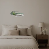 Retro Muscle Car Tasarımlı  Dekoratif Duvar Aynalı Tablosu thumbnail 2