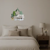 Yaprak ve Çiçek Motifli  Duvar Aynalı Tablosu thumbnail 3