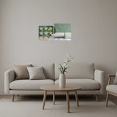 Modern Çizgili  Dekoratif Aynalı Tablo thumbnail 1