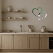 Kalp Motifli Dekoratif İç Mekan Aynalı Tablo thumbnail 3