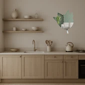 Renkli Çiçekler Dekoratif Aynalı Tablo thumbnail 3