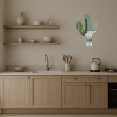 Kaktüs Bitkisi  Dekoratif Aynalı Tablo thumbnail 3