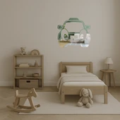 Neşeli Araba İç Mekan Dekoratif Aynalı Tablo thumbnail 3