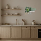 Komik İnek Tasarımlı  Dekoratif Aynalı Tablo thumbnail 3