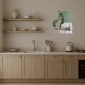 Sevimli Kedi Gülümseme Aynalı Tablosu thumbnail 3