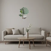 Çiçek Desenli Dekoratif Aynalı Tablo thumbnail 1