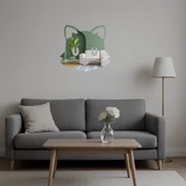 Tilki Yüzü Tasarımlı Dekoratif Duvar Aynalı Tablosu thumbnail 4