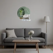 Gülümseyen Emoji Kadın Yüzü Dekoratif Aynalı Tablo thumbnail 5