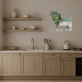 İç Mekan Dekoratif İnek Figürü Aynalı Tablosu thumbnail 3