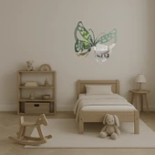 Renkli Kelebek Dekoratif Aynalı Tablo thumbnail 2