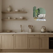 El Kaldıran Kız Çocuk Emoji Dekoratif Aynalı Tablo thumbnail 3