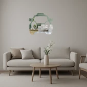 Neşeli Araba İç Mekan Dekoratif Aynalı Tablo thumbnail 1