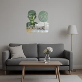 İç Mekan Dekoratif Aile: Anne, Baba ve Oğullar Emoji Aynalı Tablosu thumbnail 5