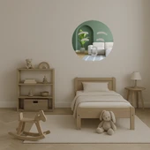 Gözleri Kapalı Öpücük Yollayan Yüz  Aynalı Tablo thumbnail 3