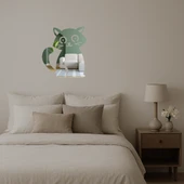 Sevimli Kedi Gülümseme Aynalı Tablosu thumbnail 2