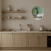 Sevimli Emoji Kadın Yüzü Dekoratif Aynalı Tablo thumbnail 3