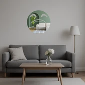 Kapalı Gözlü Somurtkan Emoji Dekoratif Aynalı Tablo thumbnail 5