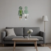 Kadınlar El Ele Emoji Dekoratif Aynalı Tablo thumbnail 5