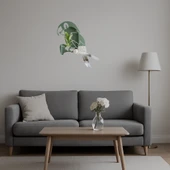 Renkli  Papağan Tasarımlı Dekoratif Duvar Aynalı Tablosu thumbnail 5