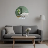 Öpücük Gönderen Yüz İfadeli Dekoratif Aynalı Tablo thumbnail 5