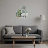 Zarif Nar Desenli  Dekoratif Aynalı Tablo thumbnail 5