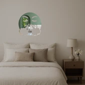 Burnundan Ateş Çıkan Emoji Dekoratif Aynalı Tablo thumbnail 3