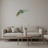 Dekoratif Polis Revolver Aynalı Tablo thumbnail 1