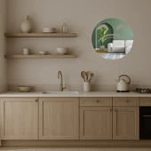 Kapalı Gözlü Somurtkan Emoji Dekoratif Aynalı Tablo thumbnail 3