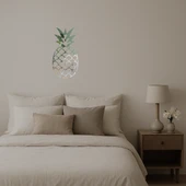 Tropikal  Ananas Desenli Dekoratif Duvar Aynalı Tablosu thumbnail 2