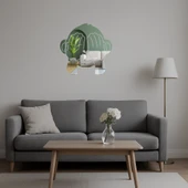 Görmedim Maymun Emoji Dekoratif Aynalı Tablo thumbnail 2