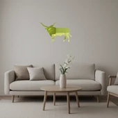 Güçlü Boğa Temalı Dekoratif İç Mekan Altın Aynalı Tablosu thumbnail 1