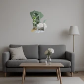 Altın Kemik Tasmali Köpek Dekoratif  Aynalı Tablo thumbnail 5