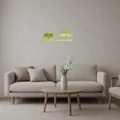 Boğa Avı Sahnesi Dekoratif Altın Aynalı Tablo thumbnail 1